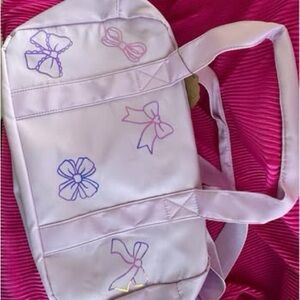 Pastel Purple Tote Bag with Bow Accents